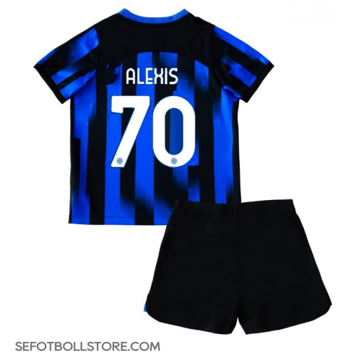 Inter Milan Alexis Sanchez #70 Replika babykläder Hemmaställ Barn 2023-24 Kortärmad (+ korta byxor)